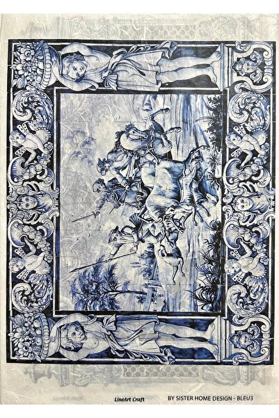 LİNEART PİRİNÇ DEKOPAJ KAĞIDI BLEU3