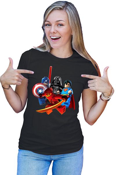 OEM Tricou Femei Heroes Group Superman Darth Vader Captain America