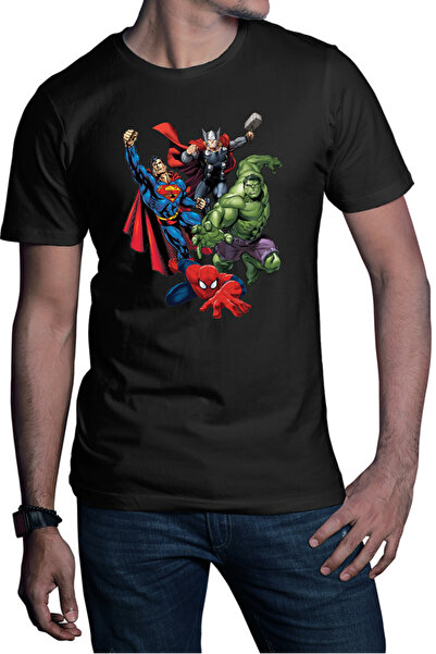 OEM Tricou barbati Superman Hulk Spiderman Thor Avangers Total Action