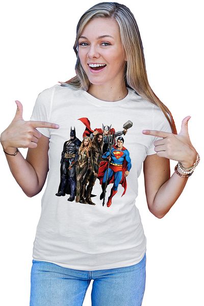 OEM Tricou Femei Aquaman Superman Batman Thor Superheroes Marvel