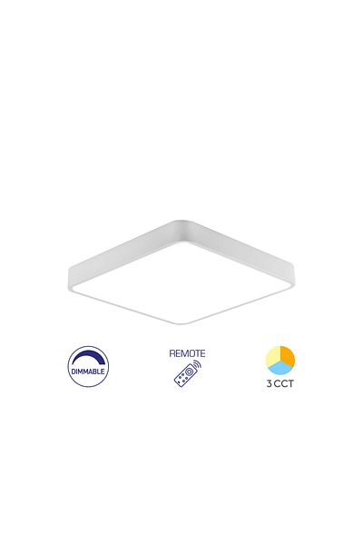 Braytron LED Ceiling Light 45W Remote Control White Blade SQR