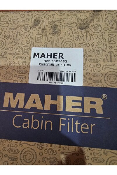 MAHER POLEN FİLTRESİ HN17BP1652 KARBONLU