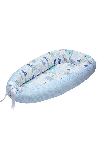 Scamp Bebe Cuib bebelusi Scamp, Premium Baby Nest, cu saltea de cocos, 100% bumbac, antialergic