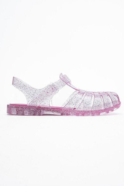 CCWAY AYAKKABI Closed Front Beach Sandals Lila Silvery