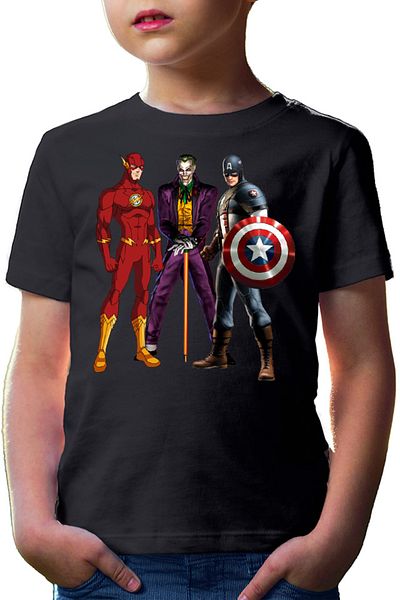 OEM Tricou copii Captain America Joker Flash Serious Speed Suit