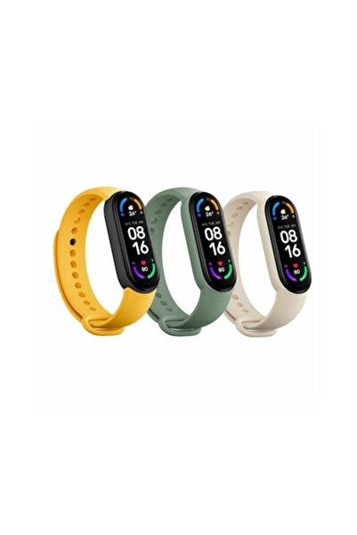 Xiaomi Set de 3 brățări fitness, Mi Smart Band 6, verde/alb/galben