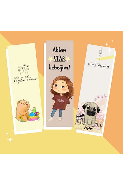Fatofotofan Capybara Diary – Set of 3 Cute Bookmarks