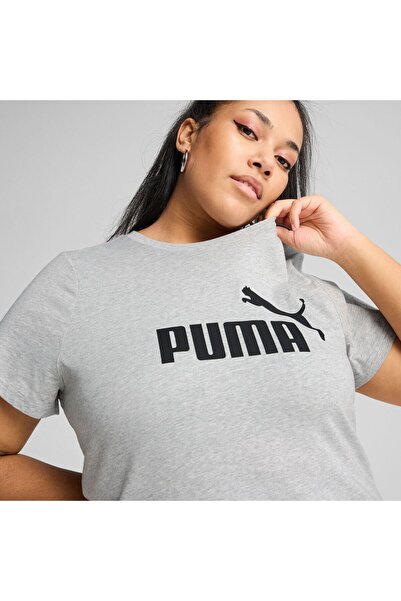 Puma T-shirt Ess No. 1 Logo Tee, Gray, Women
