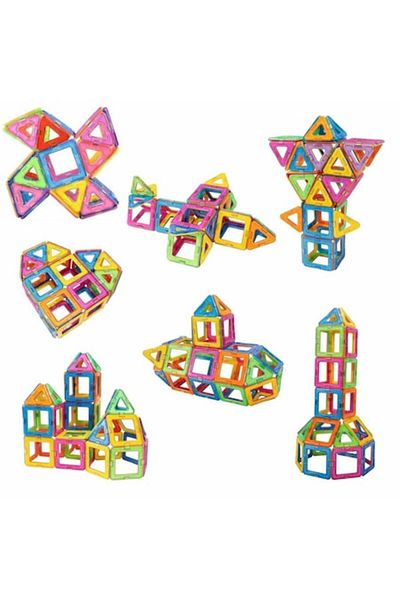 Glow Goods Magnetic 3D Construction Set for Kids, Glow Goods, 45 Pieces, Multicolor