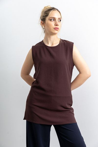 TUĞBA ERGÜL Women's Linen Sleeveless Tunic