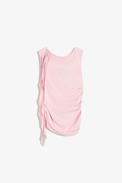 Bershka Sleeveless T-shirt with tie detail