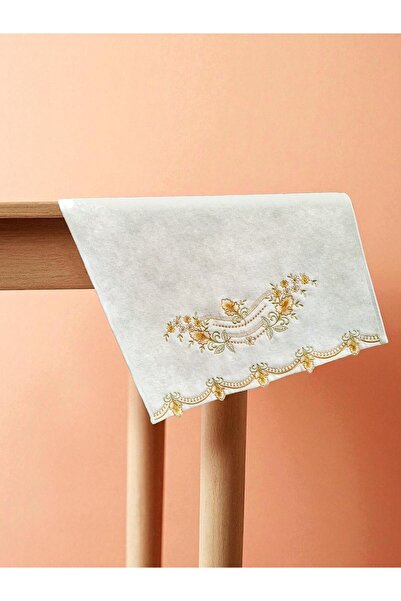 asev tekstil 50X90 cm Embroidered Velvet 6-Piece Hand Towel | Face Towel Set