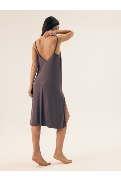 ESOTIQ Women's Nightgown Sleep Shirt Dress Strapless Midi with Slit Feminine | Raina