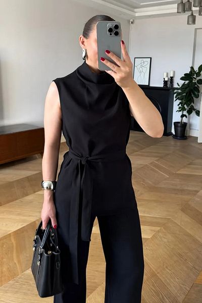 Tuba Butik بدلة نسائية بدون أكمام وبنطلون