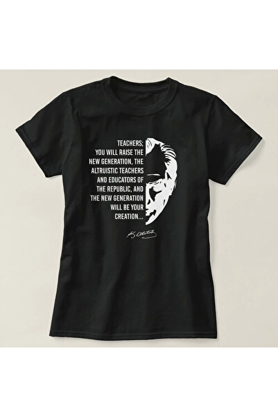 velmorafashion Velmora November 24 Teachers' Day Printed T-Shirt - Black -