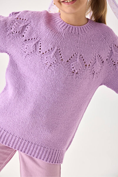 Nisrakids Girls' Knitwear Sweater - Crew Neck and Long Sleeve Casual Model