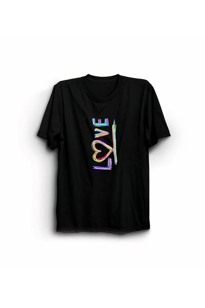 Generic Brand 14 februarie Ziua Îndrăgostiților Tricou oversize cu imprimeu L...