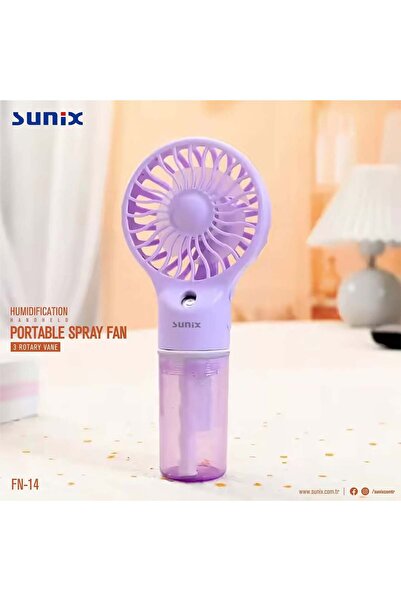 Sunix Su Püskürtmeli Masa ve El Fanı 4 Kademeli Güçlü Mini Vantilatör