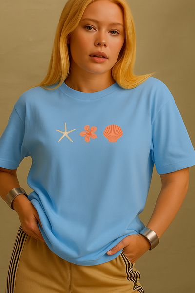 uyguntarz Tricou unisex cu imprimeu Oyster Shell Design