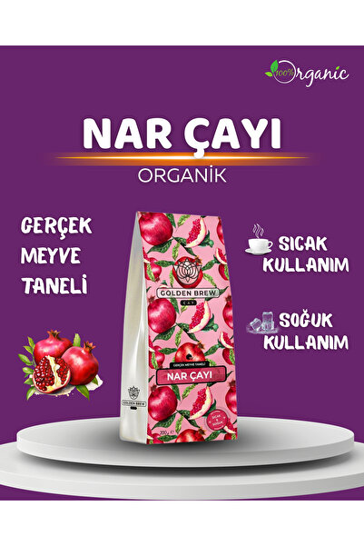 Golden Brew & Tea Coffee Gerçek Nar Parçacıklı Sıcak ve Soğuk Demleme Narlı Meyve Çayı