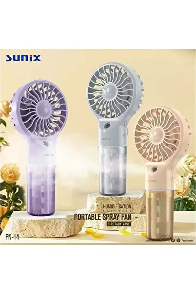 Sunix Su Püskürtmeli Masa ve El Fanı 4 Kademeli Güçlü Mini Vantilatör