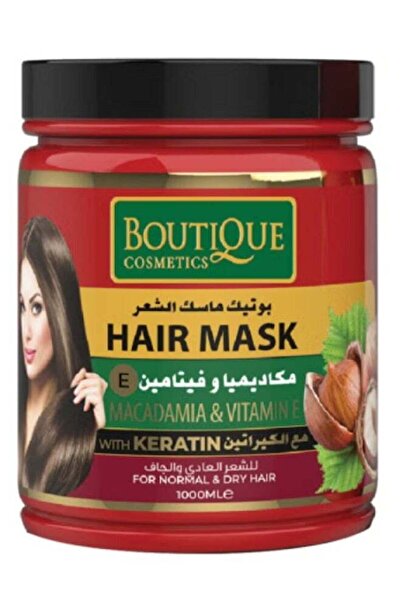 Boutique قناع زيت للشعر بفيتامين E والمكاديميا 1000 مل