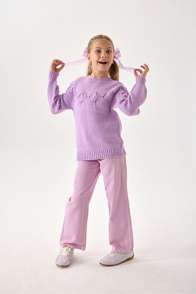Nisrakids Girls' Knitwear Sweater - Crew Neck and Long Sleeve Casual Model