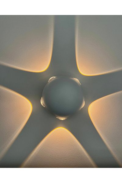 LUXXO LED Indoor/Outdoor Wall Light, Dust/Moisture Resistant, IP65, White