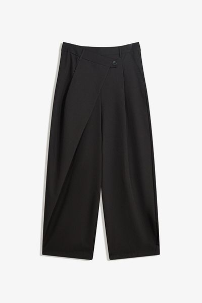 Bershka Tailored fit trousers with crossover waist