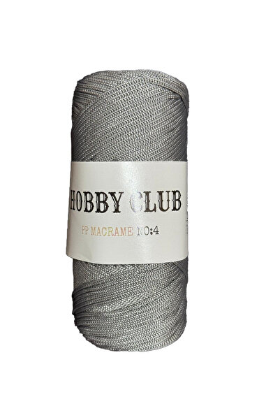 hobby club Полиестер макраме № 4 200 г 2 мм-064 сив