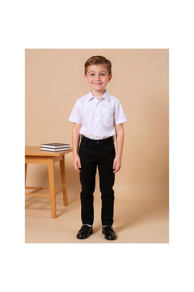 Juniors Textured Shirt with Short Sleeves and Pocket