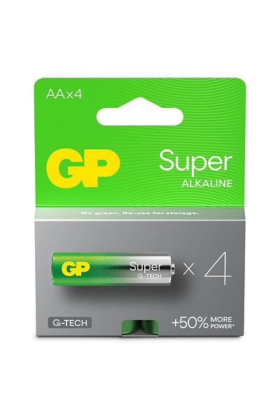 Inna marka Bateria alkaliczna GP Super AA, 15A/LR6, zestaw 4 sztuki, 151429