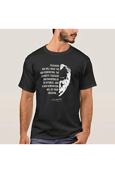 velmorafashion Velmora November 24 Teachers' Day Printed T-Shirt - Black -