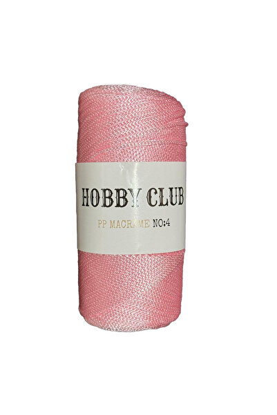 hobby club Полиестер макраме № 4 200GR 2mm-073 Розово