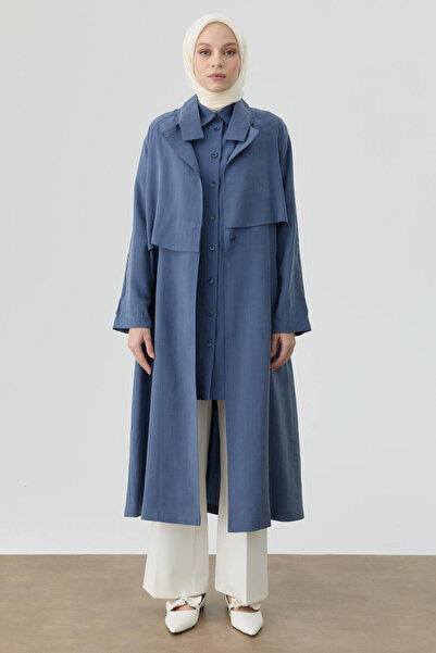 Tuğba Rüzgarlık Detaylı Giy-Çık - İndigo