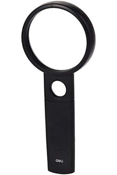 Deli Magnifier Glass 70 mm Diameter, Black