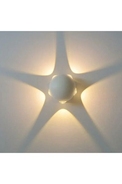 LUXXO LED Indoor/Outdoor Wall Light, Dust/Moisture Resistant, IP65, White