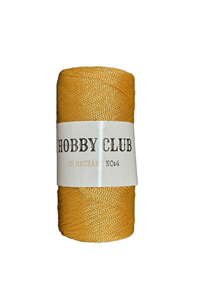 hobby club Полиестер макраме № 4 200GR 2mm-049 Златисто жълто