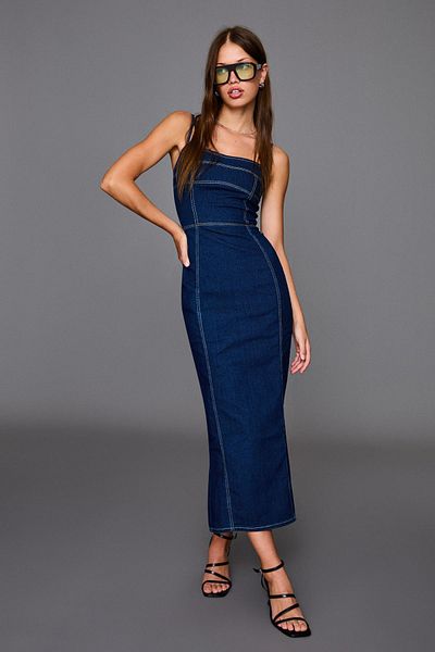 Bershka Long denim dress