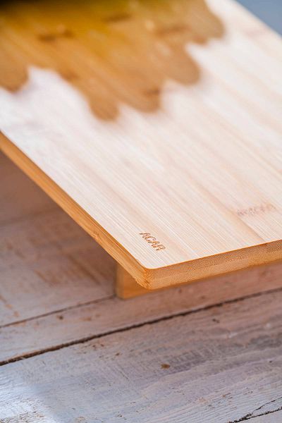 ACAR Bamboo Rectangular Footed Presentation Plate - 49.5 cm