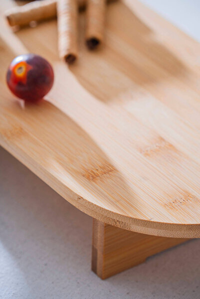 ACAR Oval Presentation Plate with Bamboo Legs - 39.5 cm