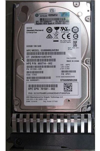 HP Enterprise HDD 600GB 12G 10K SFF SAS ST, 873035-001