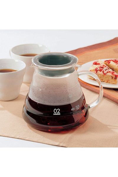COOYA Glass Coffee Server for Drip Coffee Maker, Standard Glass Coffee Carafe with Lid, Clear,600ml(20oz)