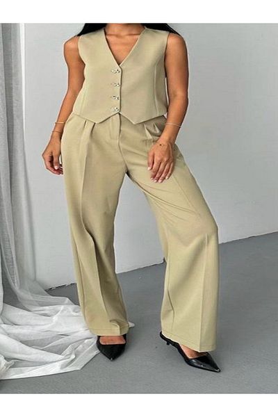 Melek Bebeğim Bow Button Detailed Vest