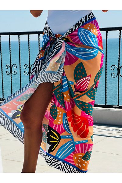 Whoknows Patterned Colorful Pareo Women's Clothing Accessory