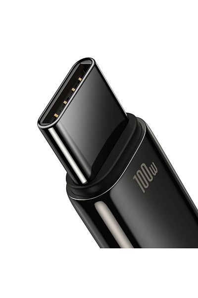 Baseus Cablu USB-USB-C Tungsten Gold 480Mbps 100W 1m Negru