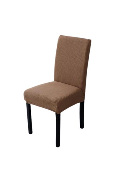 OEM Husă de scaun, Sonia-Home, material texturat și catifelat, solid, culoare cafea cu lapte