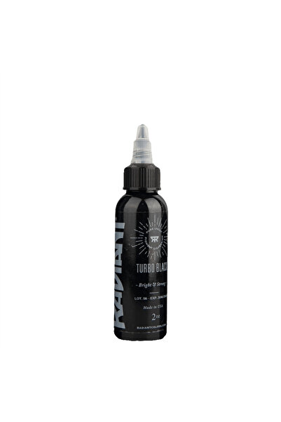 Radiant Colors Turbo Black - Radiant Tattoo Dövme Boyası - 2oz/60ml
