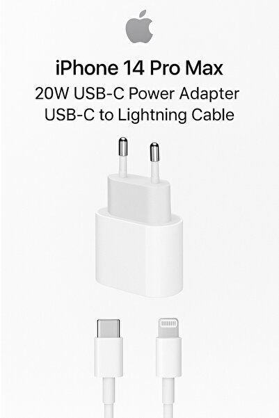 WONEX iPhone 11 / 12 / 13 / 14 Uyumlu 20W USB-C Hızlı Şarj Adaptörü + Type-C ...