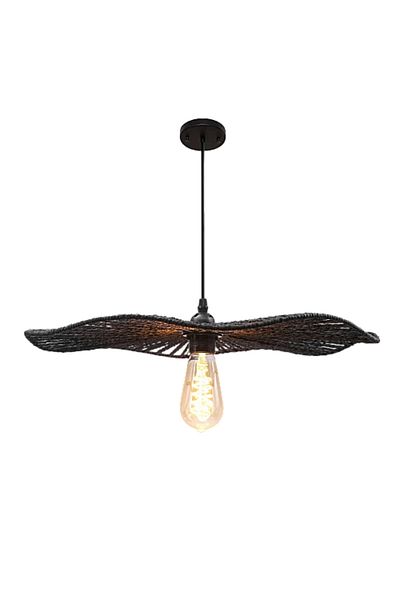 Hummer Ceiling Pendant Bamboo Black E27 1L Diameter 650mm